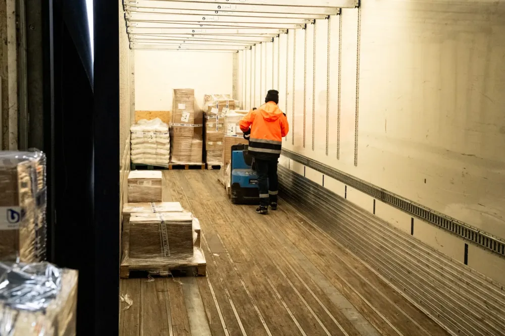 a l'interieur du camion